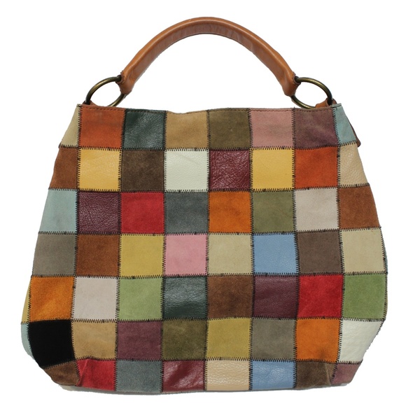 Lucky Brand Handbags - Lucky Brand Large Patchwork Leather Hobo Bag